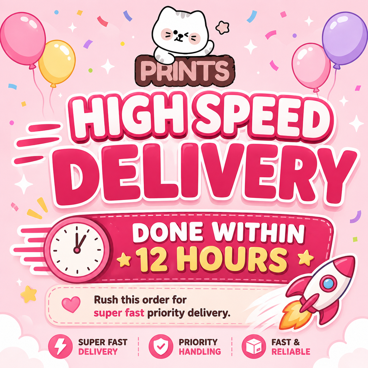 Super Fast Priority Order: Done Within 12h
