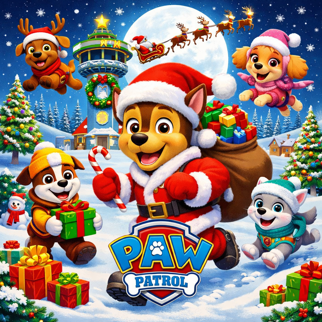 Paw Patrol Customized Christmas Greetings