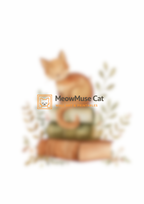 +42 Autumn Reading Cat – MeowMuse Cozy Book Nook Wall Art Printable