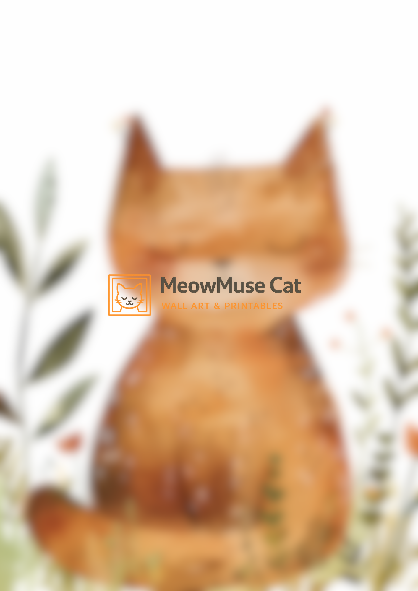 Autumn Meadow Cat – MeowMuse Rustic Wall Art Printable