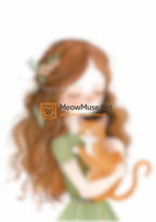 +42 Forest Girl & Ginger Cat – MeowMuse Cozy Friendship Wall Art Printable