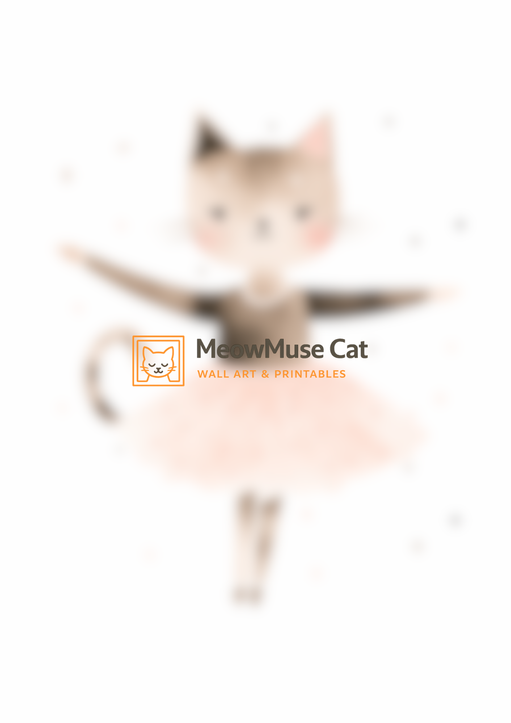 +42 Ballerina Cat – MeowMuse Ballet Nursery Wall Art Printable