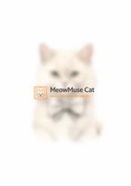 +42 Elegant White Cat with Bow – Minimalist Wall Art Print