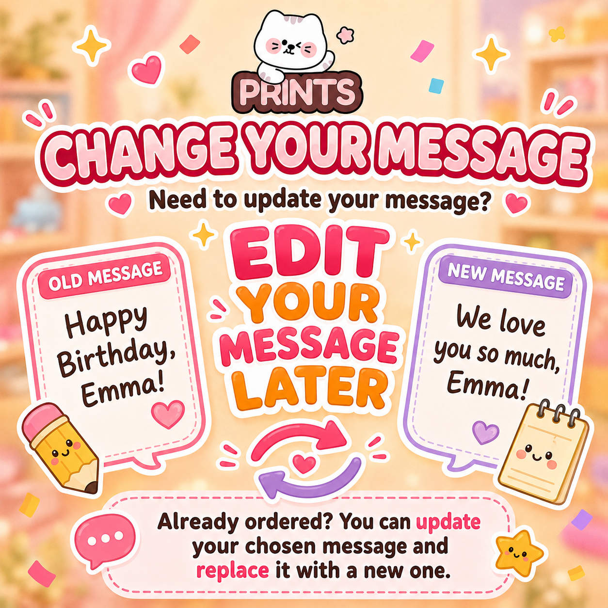 Change your message
