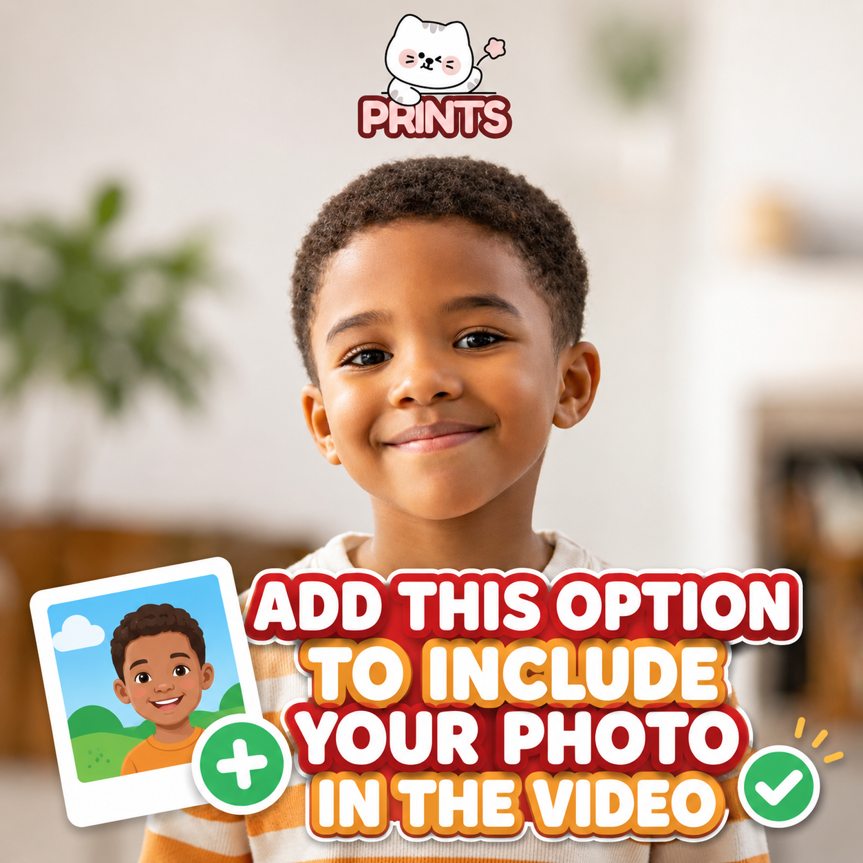 Keep this in your cart to include your photo (if you remove this from the cart your video will not include the image)