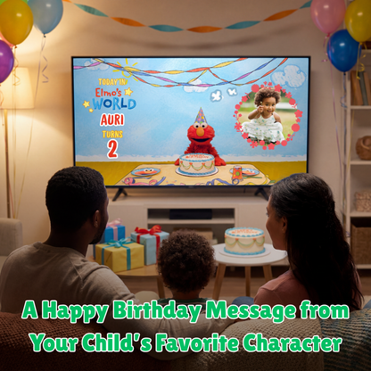 Personalized Elmo Birthday Video