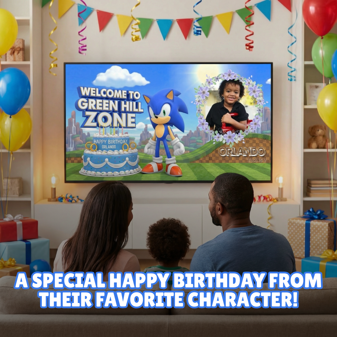 Personalized Sonic Birthday Video